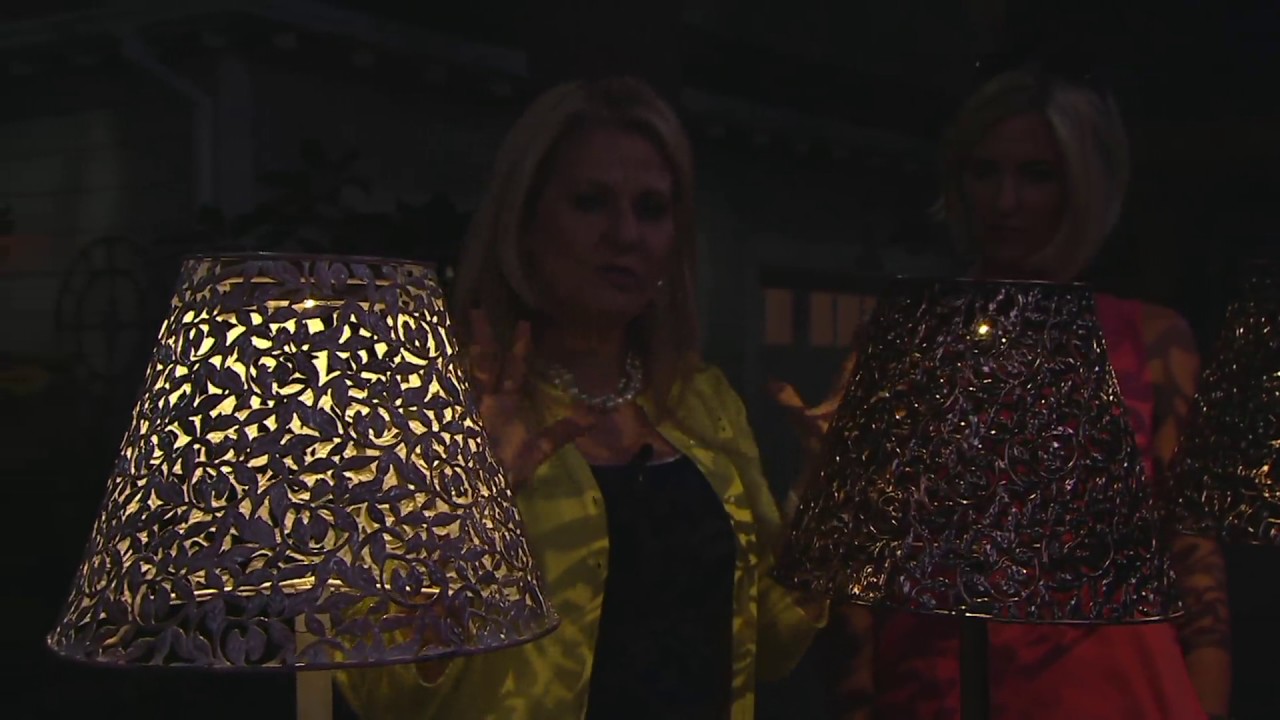 Led Solar 2 In 1 Filigree Outdoor Floor Lamp By Evergreen On Qvc Led Solar 2 In 1 Filigree Outdoor Floor Lamp By Evergreen On Qvc