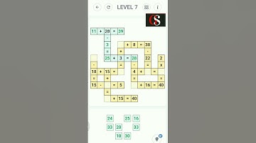 Cross Maths Level 7 #maths #puzzle #sudoku #games #sudoku #soduku #cross