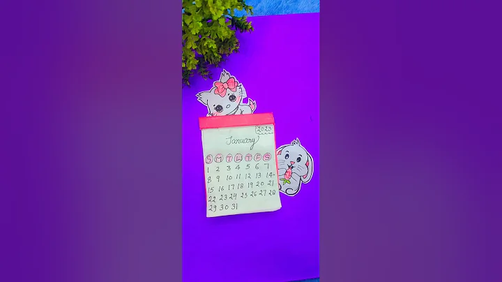 How to make cute desk calendar | desk calendar | paper mini calendar / paper craft / #shorts