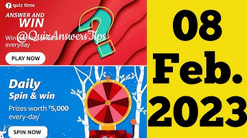 Amazon Quiz Today | Amazon Quiz Answers Today I 08 February 2023
