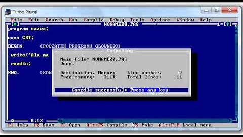 Kurs Pascal-a :Lekcja 01 Kompilator