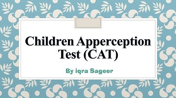 Children Apperception Test | psychology | Iqra Sageer
