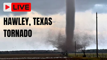 STRONG TORNADO HITS HAWLEY, TEXAS (5/2/2024 Live Stream) {S-A}