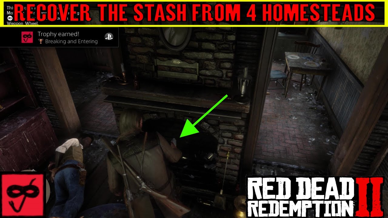 rive ned Genveje galning Red Dead Redemption 2 BREAKING AND ENTERING Trophy / Achievement Guide -  Stash from Homesteads - YouTube