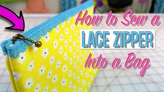 How to Sew a Lace Zipper into a Bag | The Sewing Room Channel