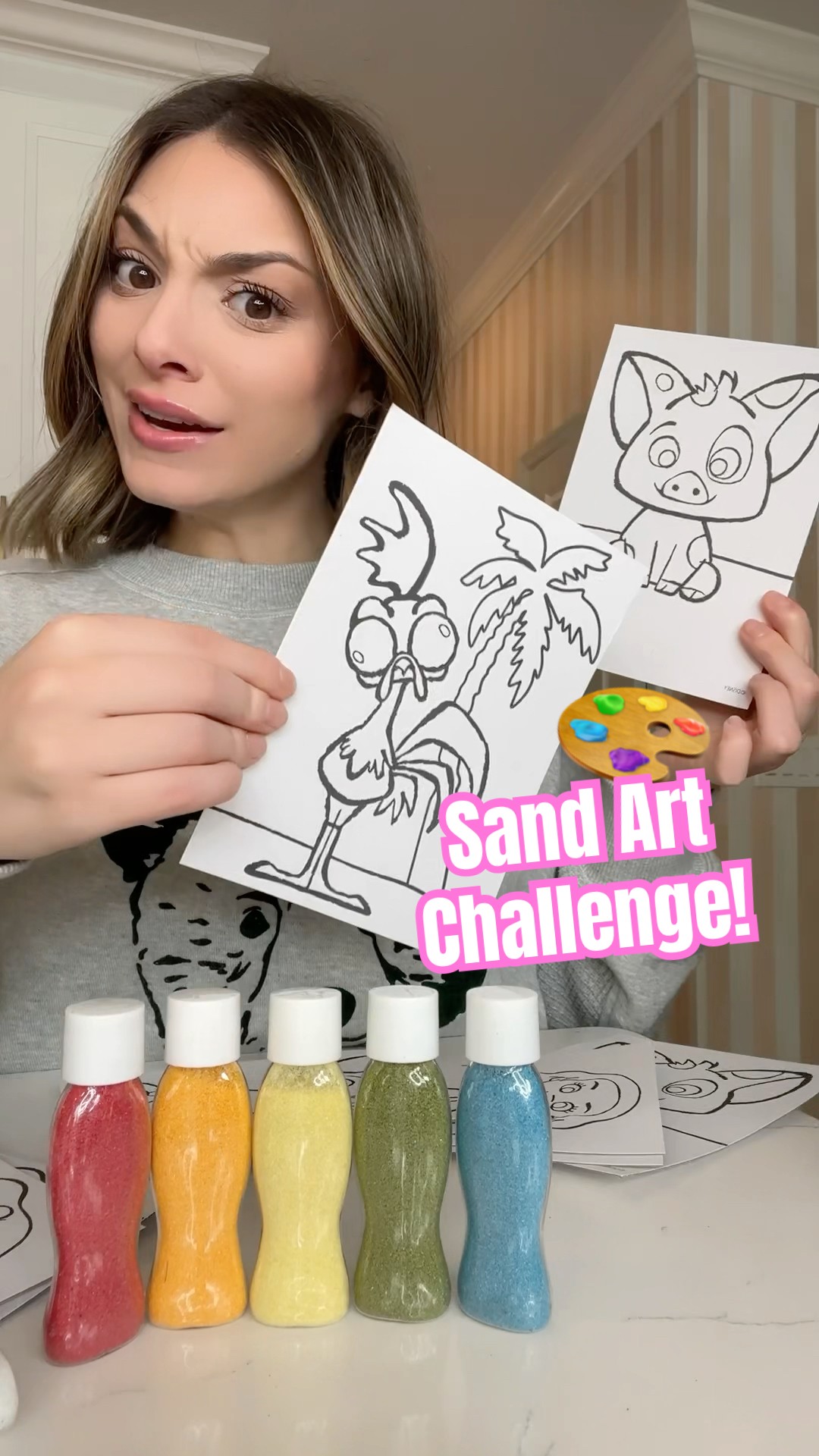 Sand is the new paint - challenge! ??? #art #sandart #moana2