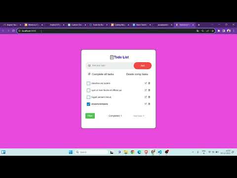 Todo-list React || skill test || coding ninjas || #shorts #viral #viralvideo #skills