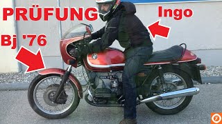 Motorradprüfung Ingo mit BMW R100S  | Fahrschule Frey Fahren