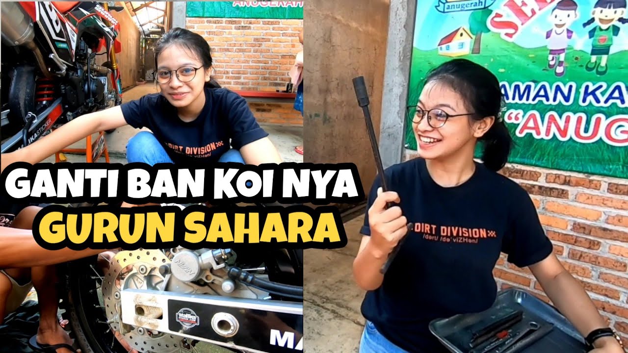  GANTI  BAN  MOTOR  CRF 150L GURUN SAHARA BUAT TRABASAN ALA 