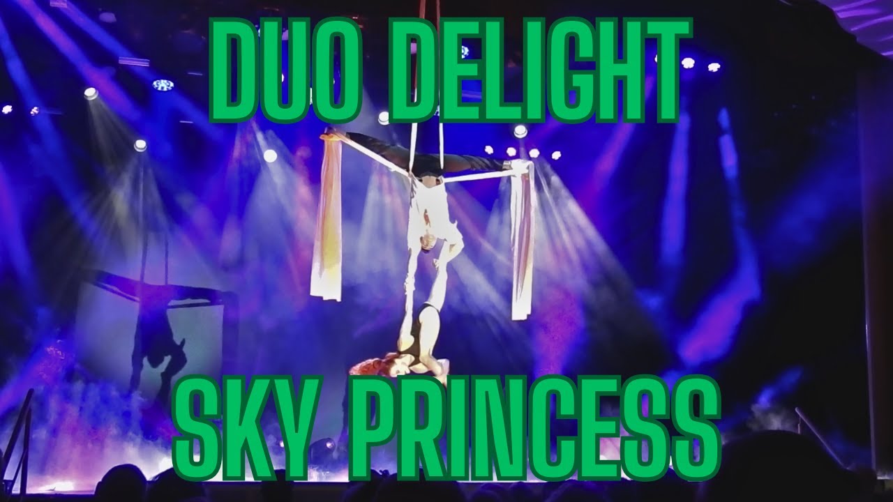Полное акробатическое шоу Duo Delight на круизном лайнере Sky Princess.