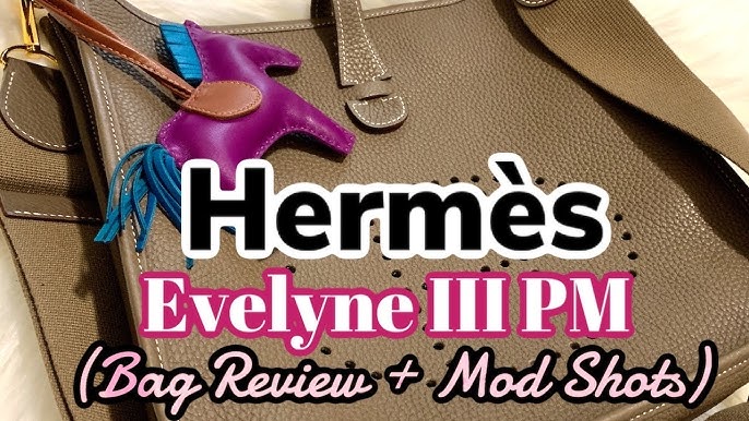 Hermes Bag Evelyne PM Black Clemence Gold Hardware • MIGHTYCHIC