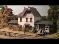 北ドイツの古い蒸気機関車や蒸気機関車が走る、美しい鉄道模型