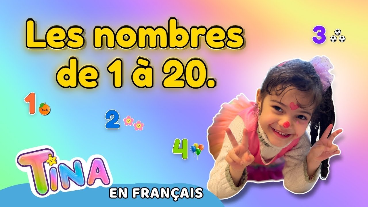 Les Nombres de 1 à 20 en Français 🇫🇷 | Apprends à Compter | Prononciation Lente pour Enfants.