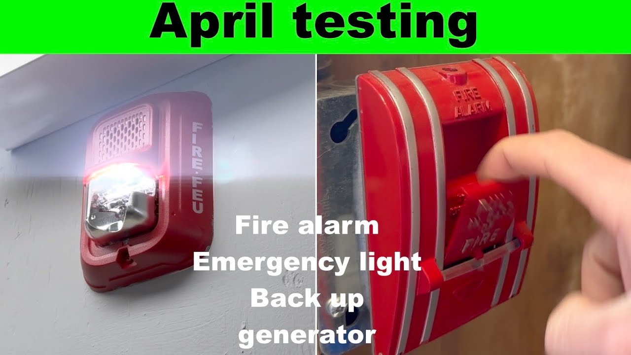April testing Fire alarm, Emergency lights, Generator. YouTube