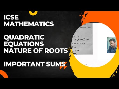 quadratic equations icse