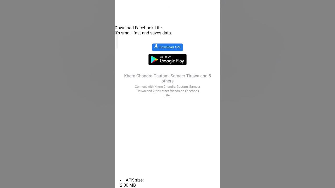 Facebook lite upgrade problem youre using unsupported version of