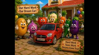 🥕🥔 Hardworking Vegetables: From Farm to Dream House & Car! 🚗🏡 | A Motivational Cartoon Story
