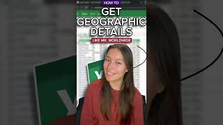 Input 47 REAL-TIME data points on Geographical 🌎 Data in Excel! Here's how in 60 seconds #shorts Content