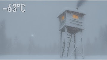 I Survived a -63°C Blizzard in a Wooden Treehouse | Extreme Off Grid Winter Life
