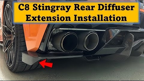 C8 Stingray Diffuser Splitter Installation and Review