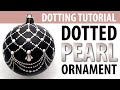 Dotted Christmas Ornaments - Dotted Ornaments with a Classic Pearl Lace Design