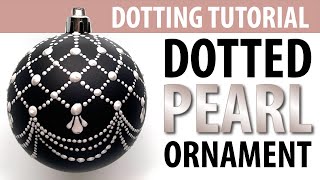 Dotted Christmas Ornaments - Dotted Ornaments with a Classic Pearl Lace Design