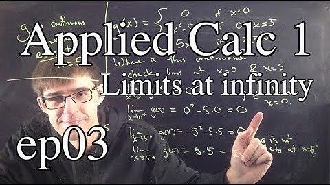 Applied Calc 1 Ep 3: Limits at infinity