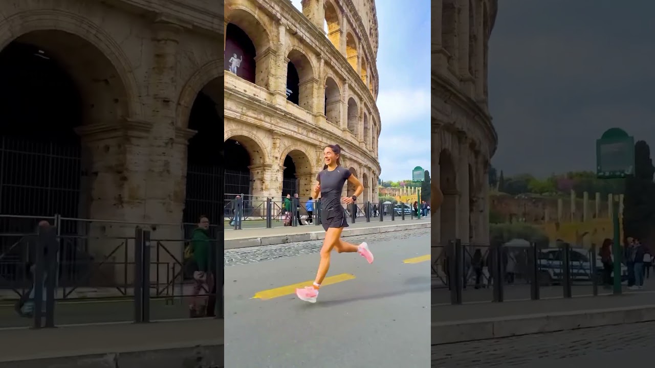 THE COLOSSEUM - ROME ❤️🇮🇹 14 KM RUN in the Eternal City ✨ 