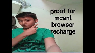 Proof for Mcent browser recharge in tamil