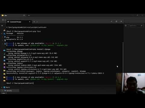 Cara membuat project dengan Framwork DJANGO menggunakan aplikasi Python melalui CMD