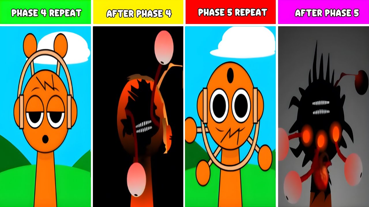 Sprunki But Everyone Is Repeat After Phase 4 Vs Phase 5  Version (All Characters)