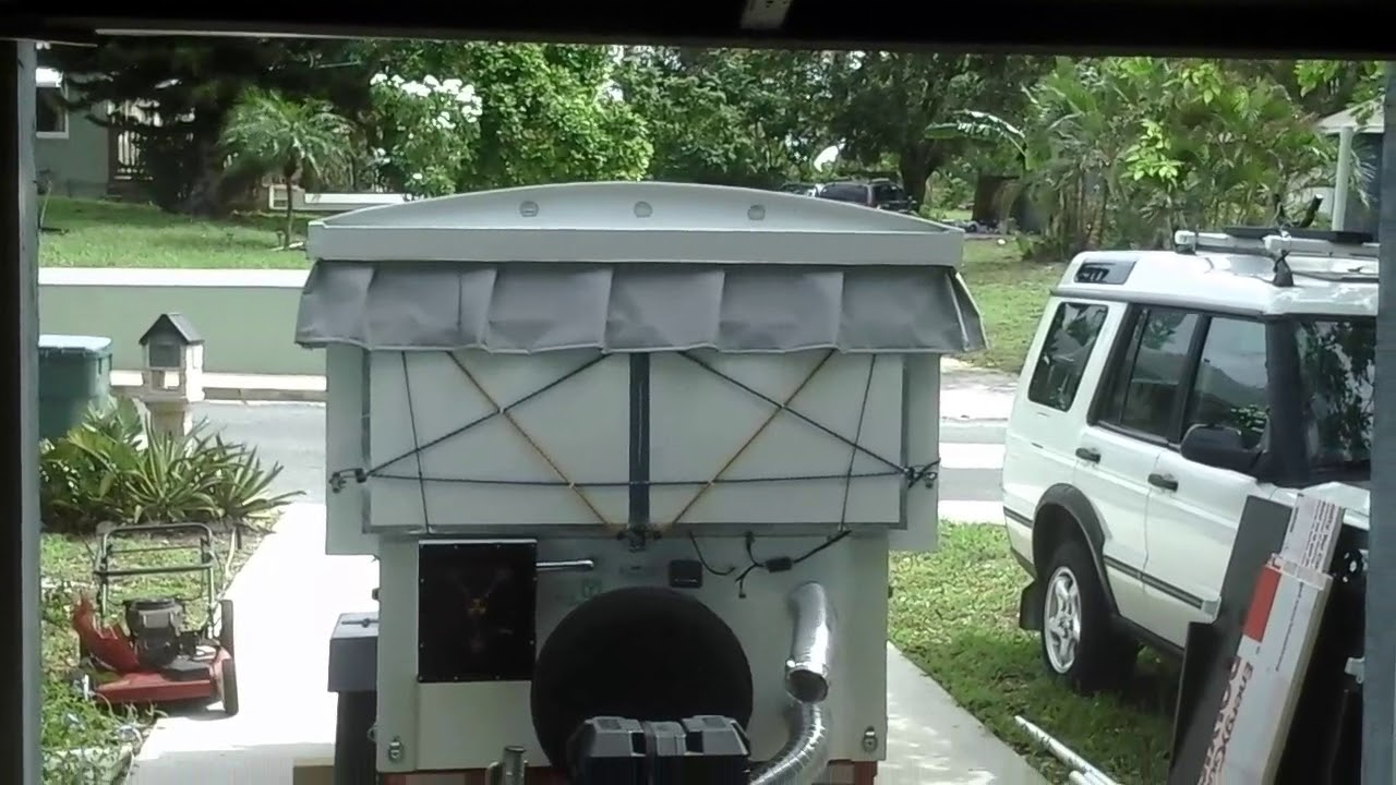folding micro camper on harbor freight trailer part 1 youtube
