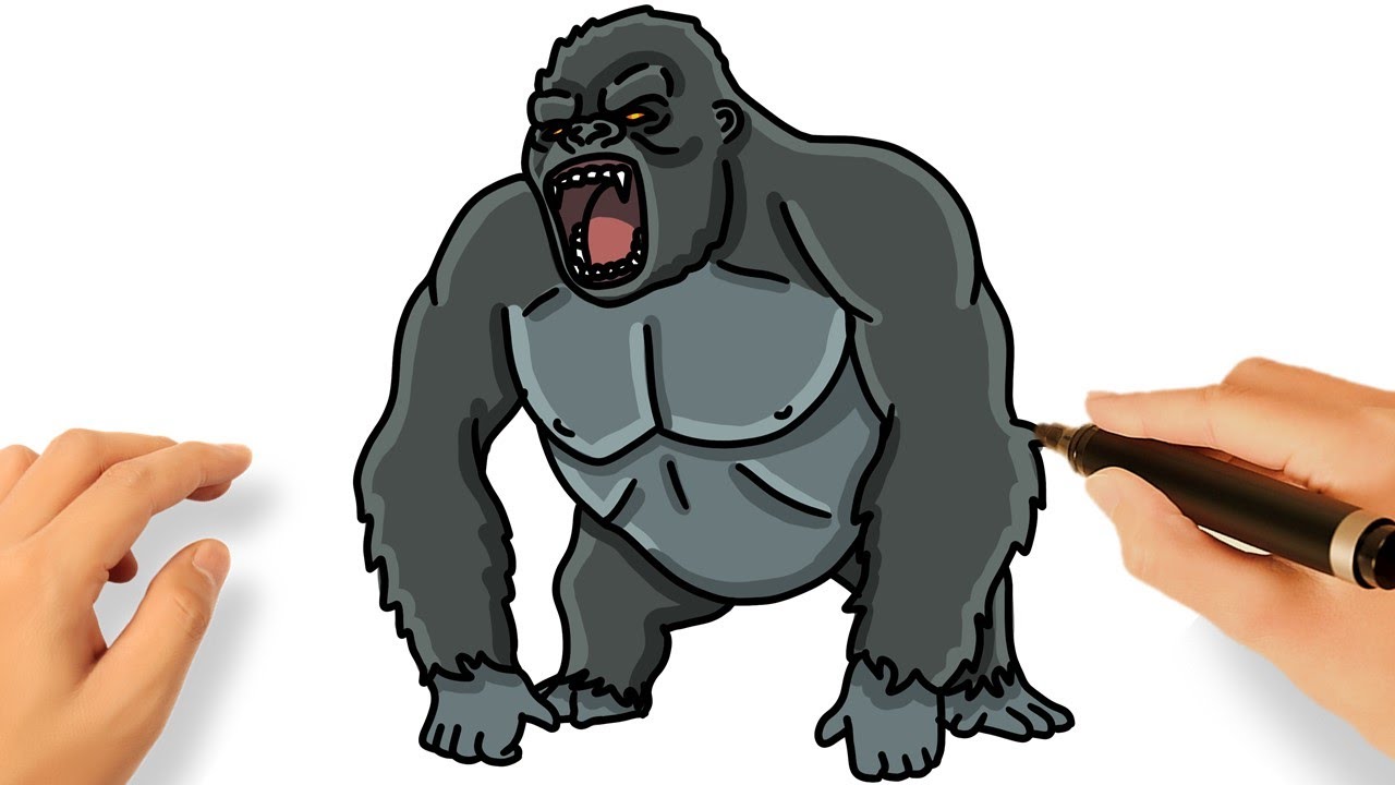 Desenhos de King Kong - Como desenhar King Kong passo a passo