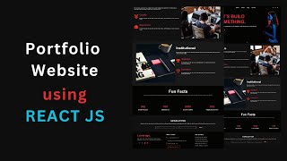 Complete Portfolio Website Design Using React JS part 5 | #portfolio #reactjs