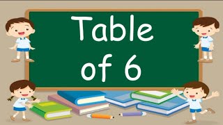 Table of 6, Times Table , Multiplication tables, 6 X 1 = 6, Table of Six, 6 Ka pahada