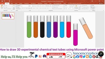 How to draw 3D experimental chemical test tubes using Microsoft power point