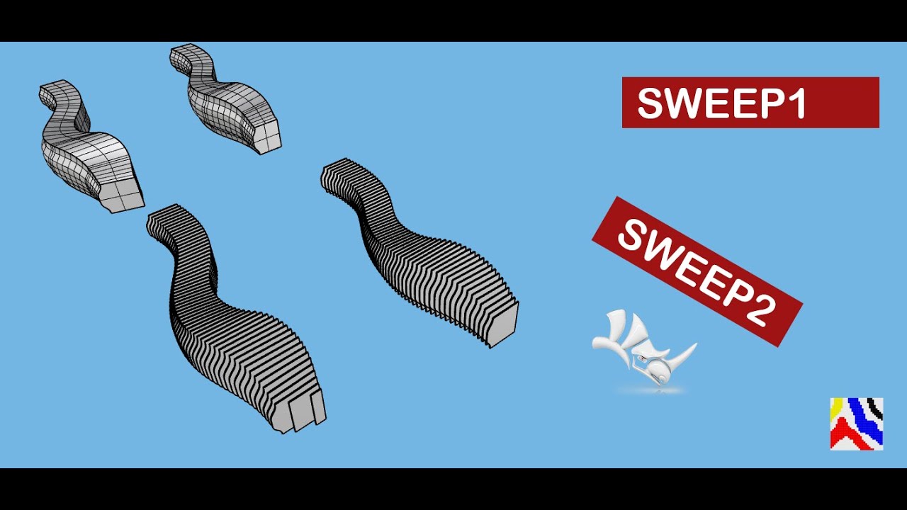 Rhino 3d: Using Sweep 1 and Sweep 2 Commands followed by contour ...