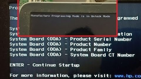 manufacturing programming mode is in unlock mode (Subtitle English)