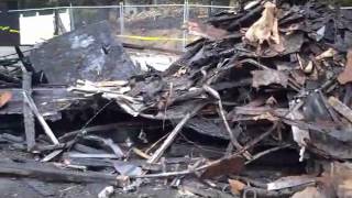 A House burns down in Rose Hill, Kirkland, Wa