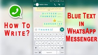 How to write Blue Text in WhatsApp Messager | Mobile App Trick screenshot 4