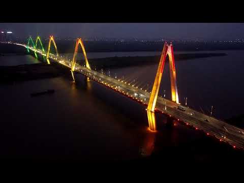 Hanoi, View from the sky by night 2021