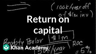 Return on capital | Finance \u0026 Capital Markets | Khan Academy