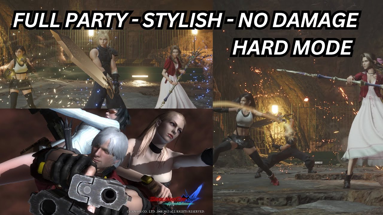 FFVII Rebirth Stylish Team Combos Vs Rude & Elena (No Damage, Hard Mode ...