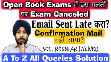 Du-SOL Open Book Exams New Udpate | All Queries Solution | SOL | REGULAR | NCWEB | Jasmeet Classes
