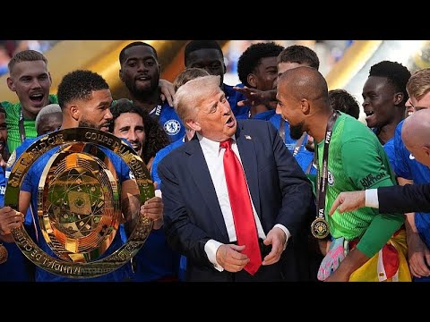 Трамп засмущал игроков 'Челси' во время празднования победы в Клубном ЧМ по футболу