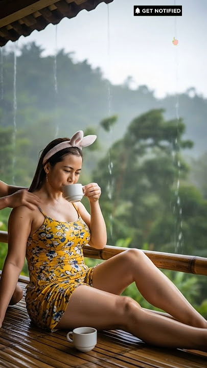 terapi untuk meringankan badan dan secangkir kopi hangat saat hujan #rainoundforsleep #rain