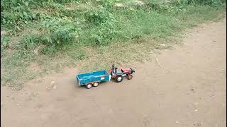 new powerful tractor and trolley