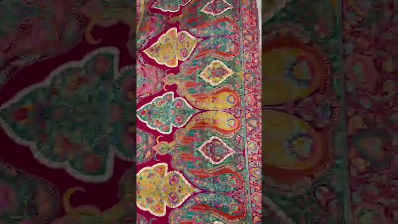 Soft Gaji Silk Kashmiri Kalamkari Pashmina Saree