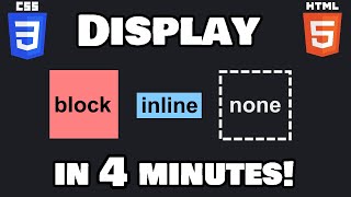 Learn Css Display Property In 4 Minutes! 🧱