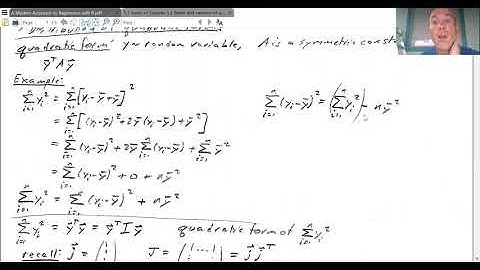 Mean and variance of quadratic forms
